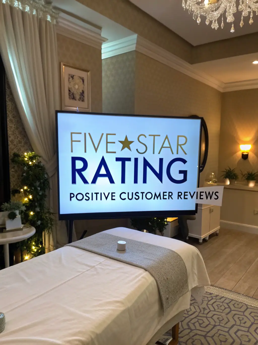 A pristine and well-organized massage setup in a client's home, emphasizing the clean and calming environment provided by Outcall Massage Dubai.